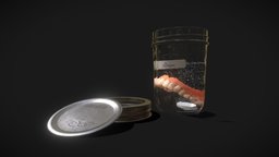 Wide-Mouth Glass Mason Jar, Metal Lid food, household, lid, teeth, jar, mason, metal, gums, label, metallic, grandpa, grape, bubbles, houseware, dentures, glass, house, bottle
