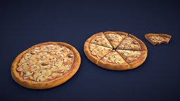 Stylized Mushroom Pizza - Low Poly food, toon, restaurant, prop, cartoony, realtime, cook, cityscene, eat, stylised, snack, simulator, fastfood, pizza, kitchen, cooking, restaurante, foods, unrealengine, pizzeria, feast, stilized, foodtruck, metaverse, pizzabox, food-and-drink, pbr-game-ready, junkfood, junk-food, pizza3d, unity, cartoon, asset, 3d, pbr, model, city, download, pizzeriasimulator, pizza-slice, feasting, pizzaria