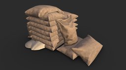 Generic Old Bags Assets food, storage, transportation, lod, vintage, transport, pack, bag, sack, props, old, package, game-ready, game-asset, collision, bulk, jute, merchandise, collider, burlap, asset, game, pbr, fantasy, container, industrial