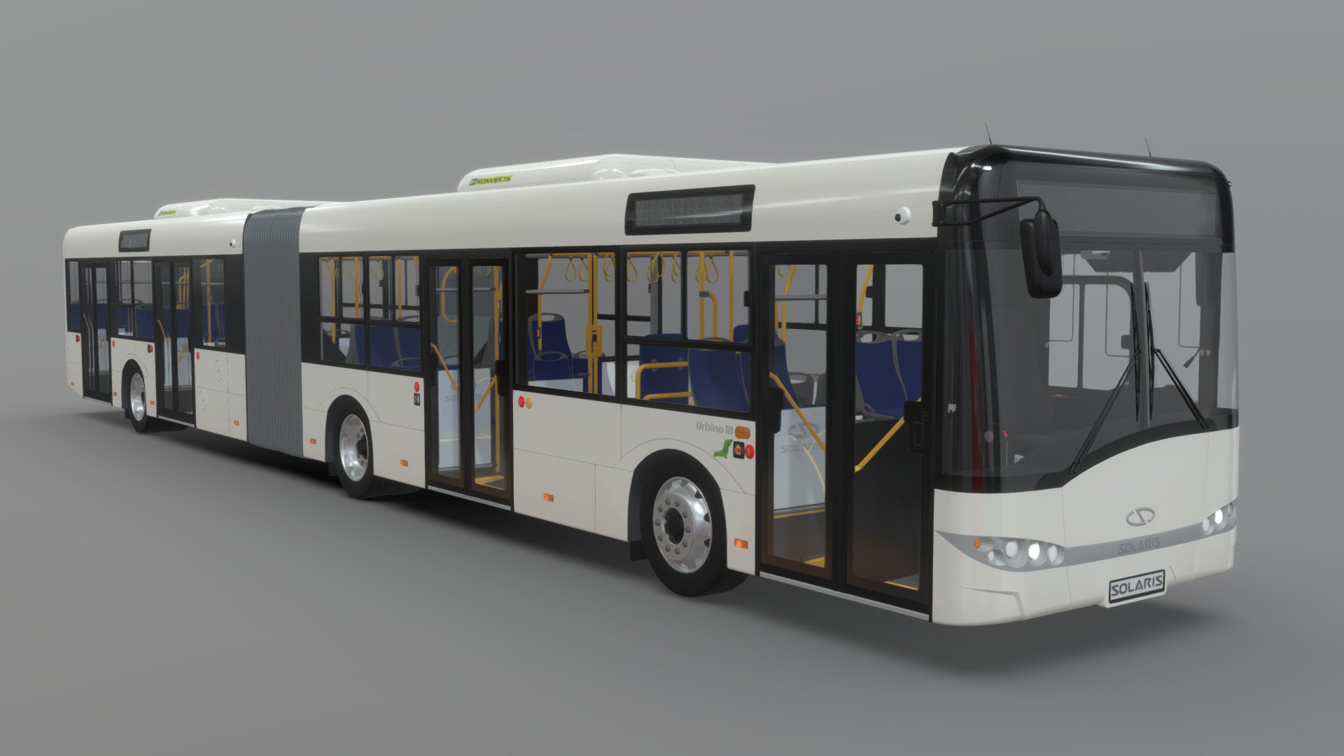 Solaris Urbino 18 is a low-floor articulated version of the Solaris Urbino series buses designed for public transport, produced by the Polish company Solaris Bus &amp; Coach from Bolechowo near Poznań in Poland. It is the second most popular (after the Solaris Urbino 12) Solaris model in terms of the number of units sold.