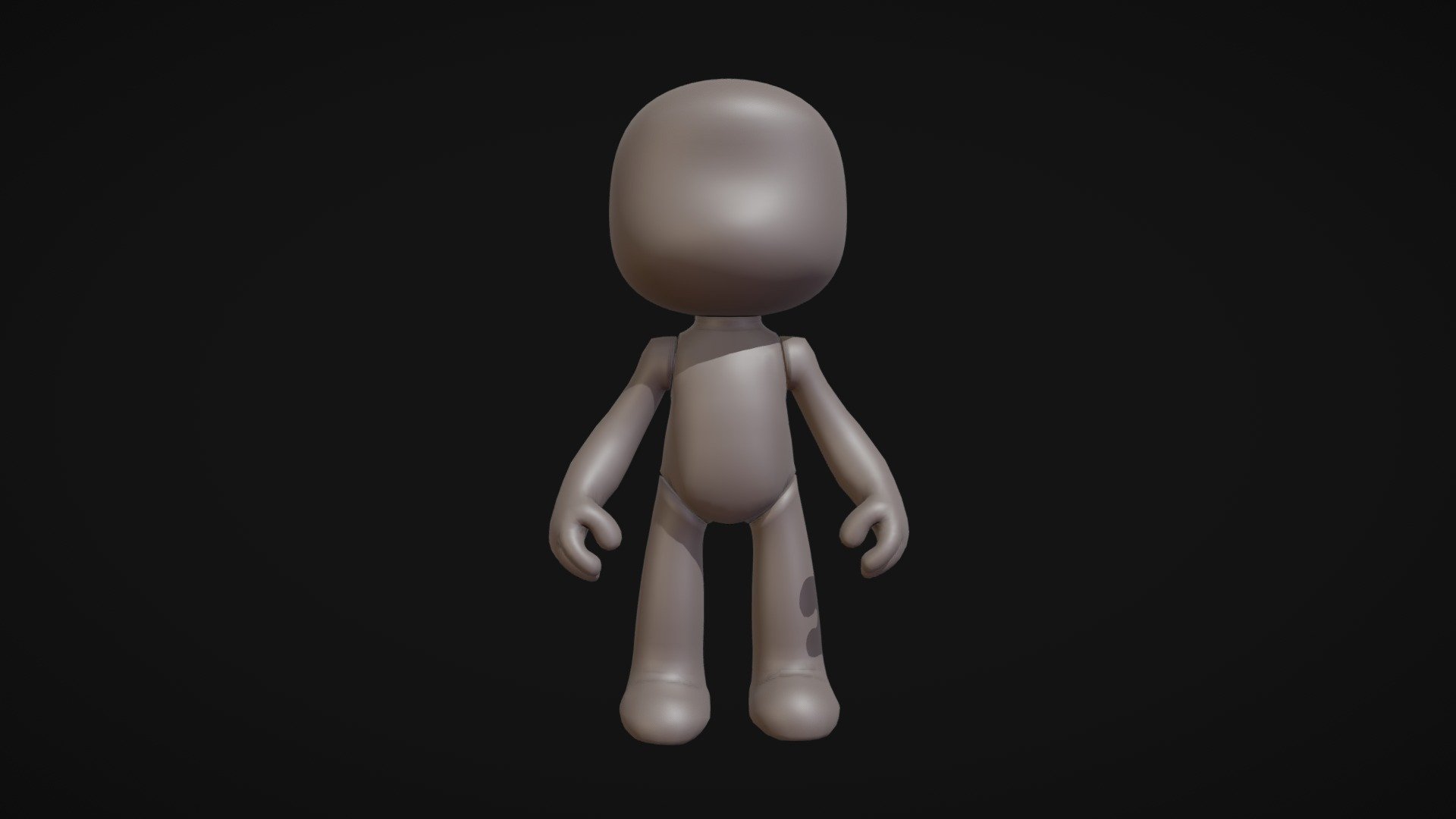 Made a base mesh simulating the articulation of a toy art doll