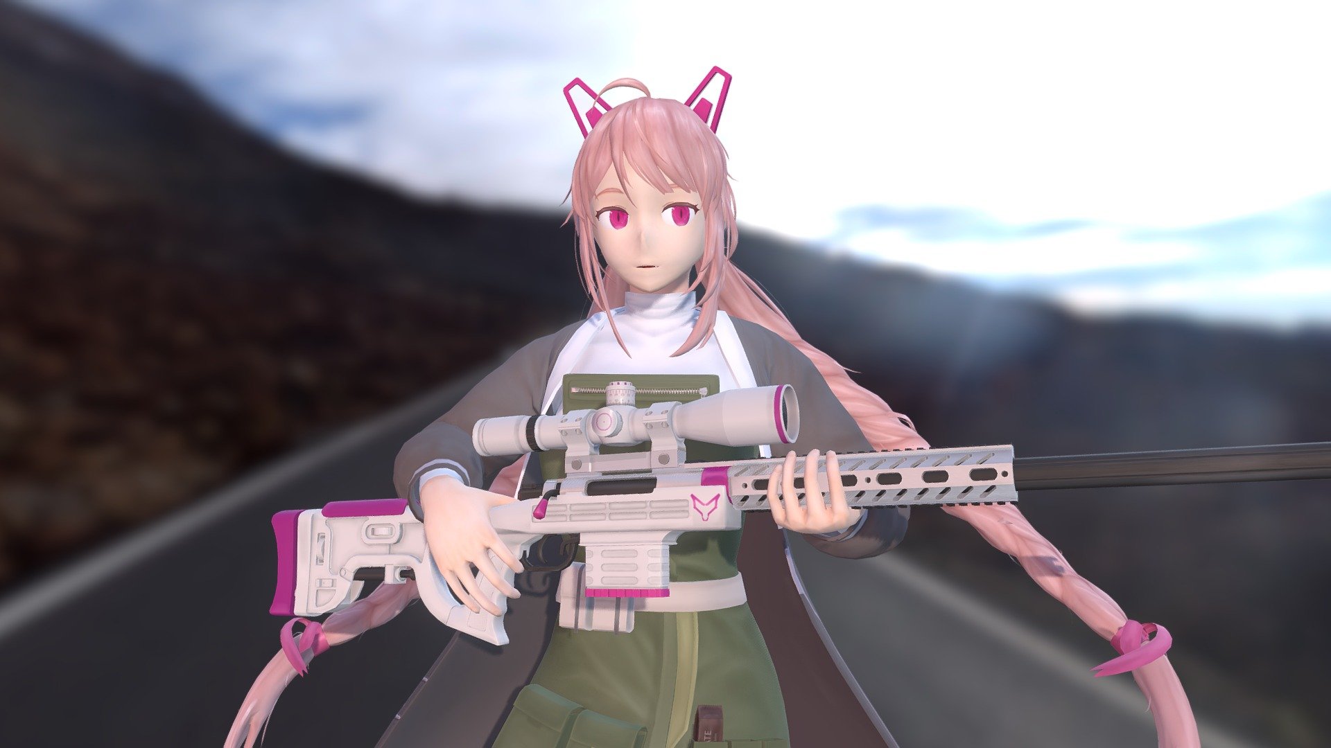 Korea mobile game &lsquo;Last Origin'
 - Miho, 
 &lsquo;A' grade attack unit