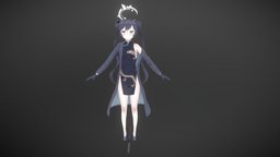 Kisaki - Blue Archive animegirl, anime3d, anime-character, gun, learning-modeling-project, bluearchive