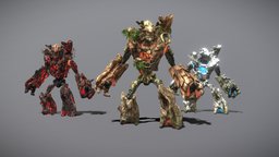Forest Golems 04 tree, forest, golem, ent, realistic, elemental, creature, monster, fantasy