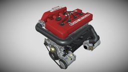 Nissan FJ20ET Engine nissan, skyline, cars, turbo, engine, rs, gt-r, jdm, lowpoly-gameasset-gameready, lowpoly, car, fj20e, fj20, noai