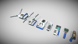 Toolkit Sci-fi Devices Set scanner, device, switch, antenna, tools, welding, equipment, wrench, injector, pliers, props, tool, connector, transmitter, switchboard, pbr-texturing, pbr-game-ready, lowpoly, scifi, sci-fi, industrial, scifi-tool