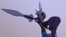 Pokemon Violet and Scarlet - Ceruledge - ソウブレイズ fanart, toon, pokemon, rigging, figure, pikachu, nintendo, flame, scarlet, badass, kawaii, violet, pokemon3d, weapon, 3d, blender, helmet, creature, animation, sword, anime, knight