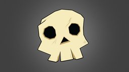 Lowpoly Cartoon Skull - Zelda Wind Waker fanart, toon, nintendo, windwaker, ghoul, gameassets, toonshader, substancepainter, handpainted, cartoon, lowpoly, free, stylized, halloween, zelda, halloween-2021
