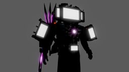 upgraded titan tv man animated game-ready, blender3dmodel, animatedcharacter, rigged-character, skibidi, noai, skibiditoilet