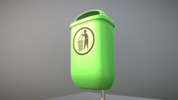 Small Green Plastic Trash Bin For The Street green, small, german, trash, outdoor, bin, ilmenau, prob, vis-all-3d, 3dhaupt, software-service-john-gmbh, garbage-guy, lint, small-green-plastic-trash-bin, papierkorb, abfalleimer, street, plastic