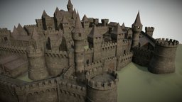 Castle 2.0 castle, medieval, town, medievalfantasyassets, gameasset, structure, fantasy, gameready