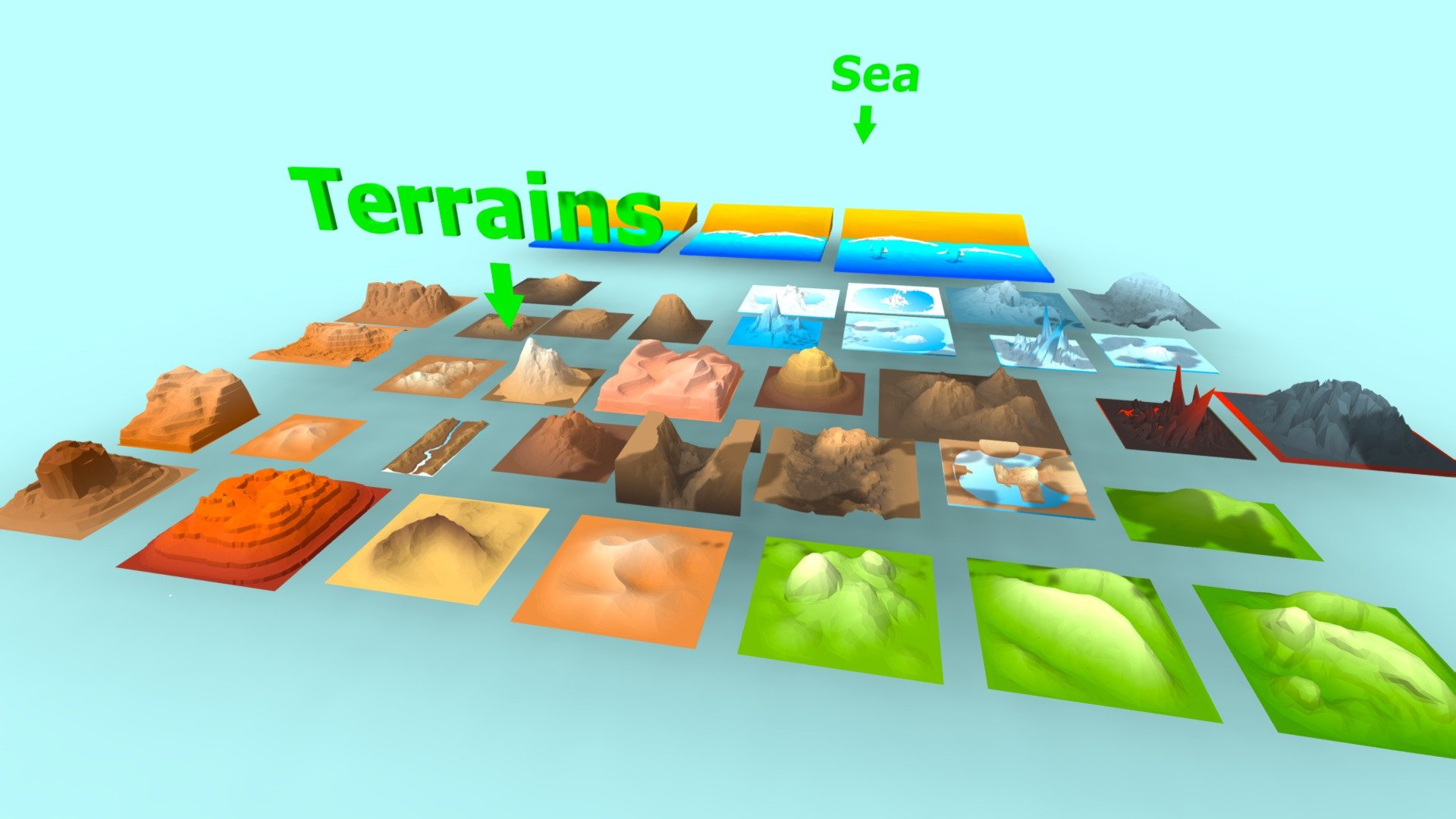 Embark on a colossal journey of creative grandeur with our &ldquo;Landscape Mega Pack (Low Poly)