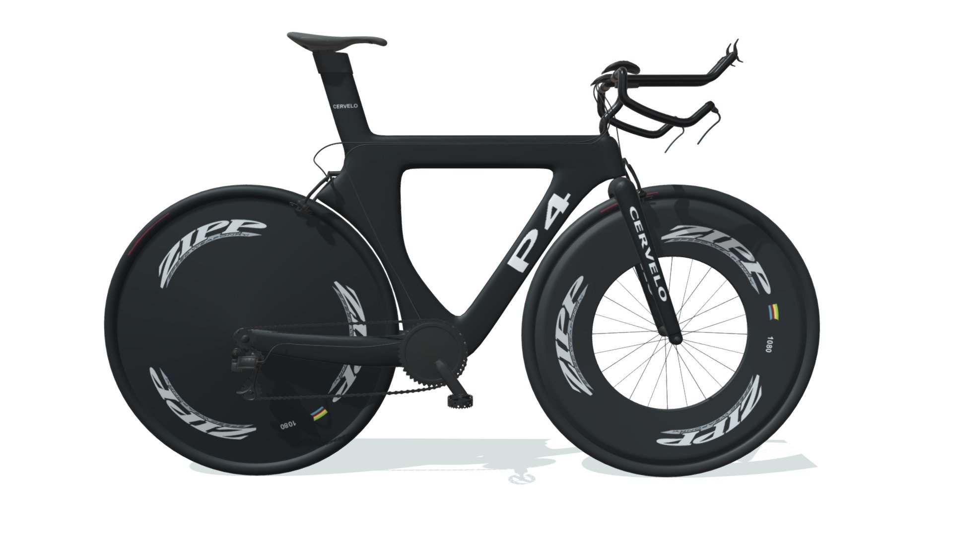 Highly detailed 3d model of modern bike.