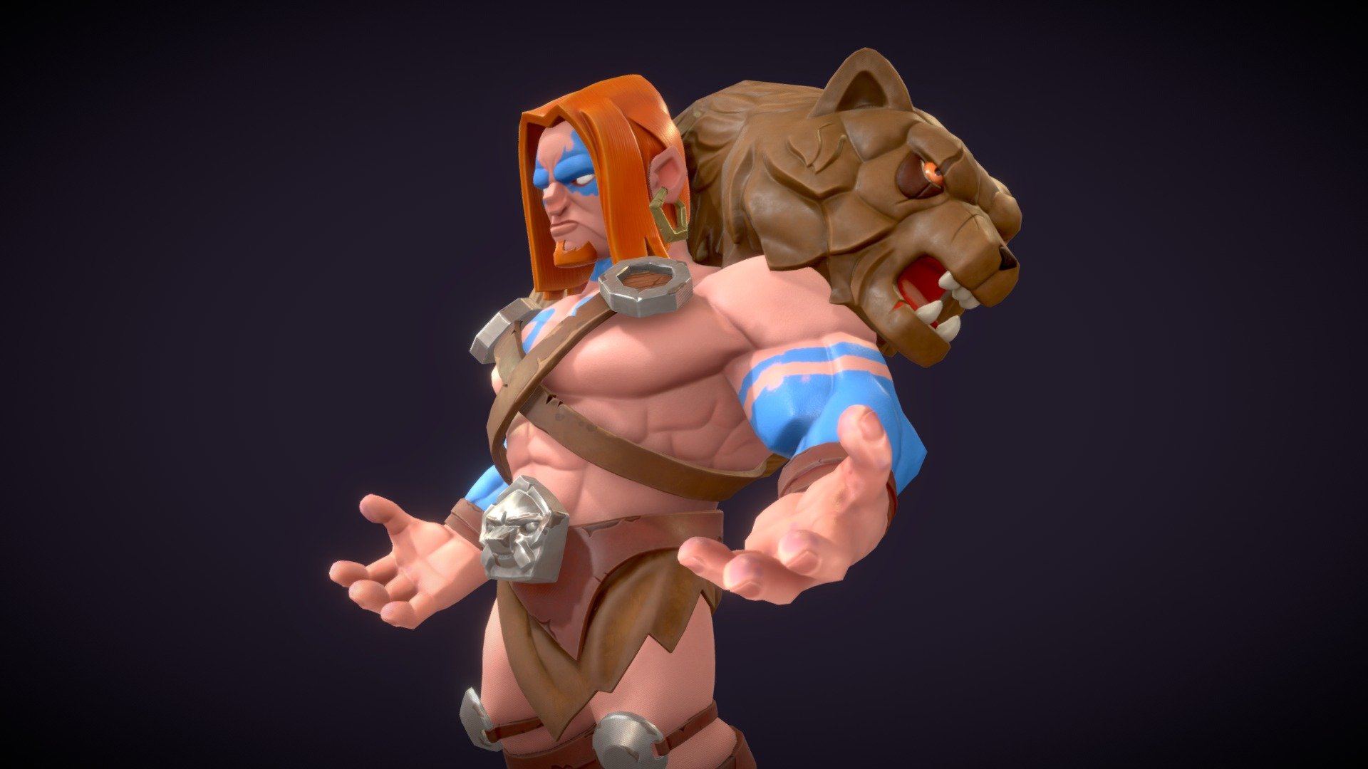 Personal project “Hawkeye”
We have no idea if he's from the past or if he just loves to dress this way. All we know about him is that he's an extremely strong warrior.

A few minor changes had to be made to the concept because I wanted to create and animate this character as a game model, but it still looked to be quite similar to the original idea.

Modeled in Maya, sculpted and rendered in Blender and textured in Substance Painter.

View full project on Artstastion https://www.artstation.com/artwork/g8kBLQ