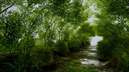 Bushes Asset Pack wet, fern, vegetation, nature, bush, jungle, foilage, blender-3d, bushes, assetpack, ferns, forest-bush