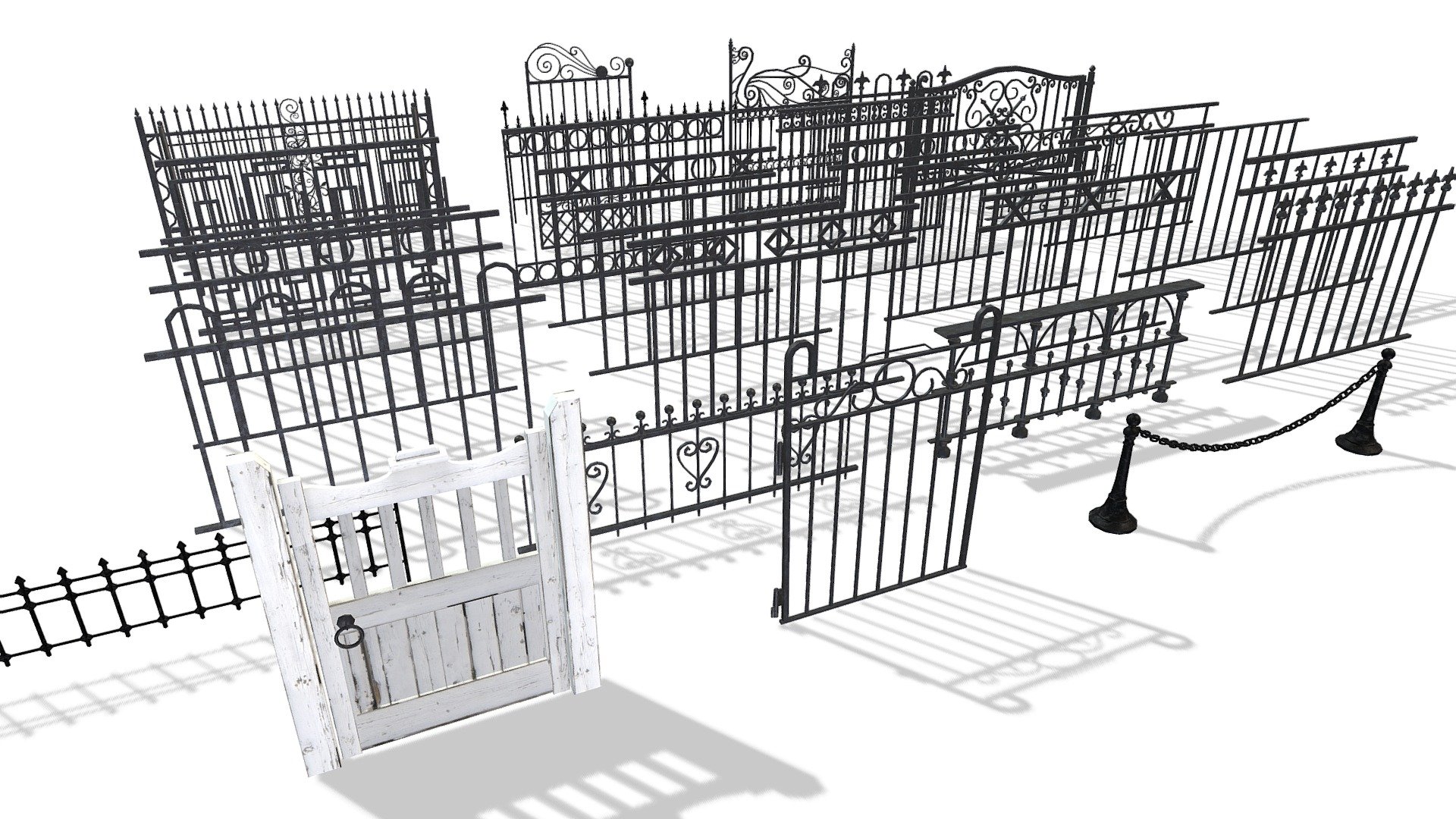 Fences / Fence Collection
Realtime ready Fences / Fence Collection setup with PBR textures &amp; clean topology for use in 3d development.

Check out our Main Collections

More in our City Collection