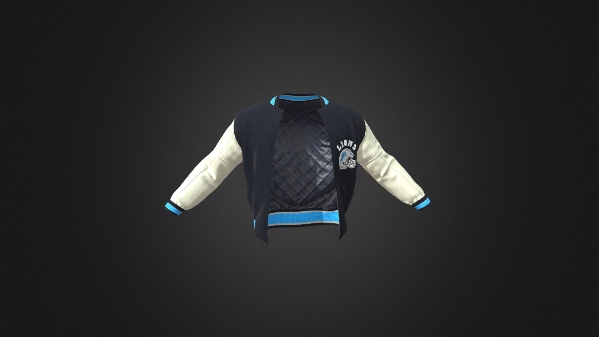 3D Model of varsity Jacket inspired by Beverly Hills Cop Movie
