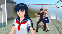 Love Triangle scene, school, boy, girls, love, manga, students, kor, kimagure, character, student, anime