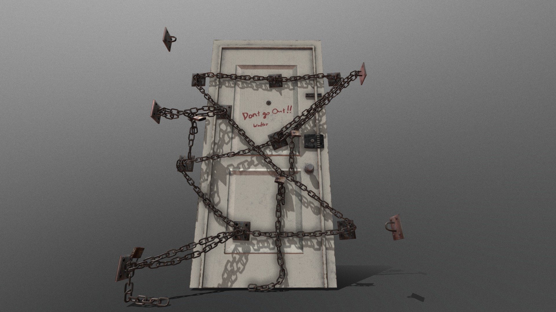 Meu trabalho da iconica porta de SILENT HILL 4