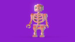 LEGO SKELETON skeleton, toy, figure, fun, minifigure, collection, lego, remix, character, skull, halloween, spooky, funny, bones