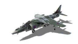 Harrier II Jet Fighter Aircraft modern, flying, airplane, fighter, flight, force, douglas, mcdonnell, pbr, lowpoly, mobile, military, air, plane