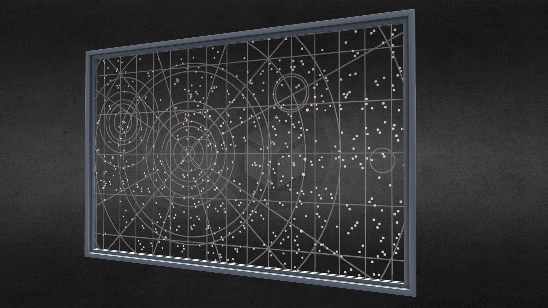 Voici mon nouveau modèle 3D la carte des étoiles se trovuant dans la salle de conférence de la base SGC
