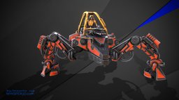 Quadmech scout quad, mech, warrior, spider, robot