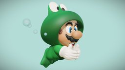 Frog Mario - Super Mario 3 toon, games, videogame, frog, nintendo, supermario, mariobros, gmae, character, 3dprint, zbrush, mario