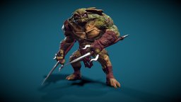 Teenage Mutant Ninja Turtles - Raphael tmnt, turtles, gamedev, aaa, raphael, xyz, animation-character, animation, hellbrush