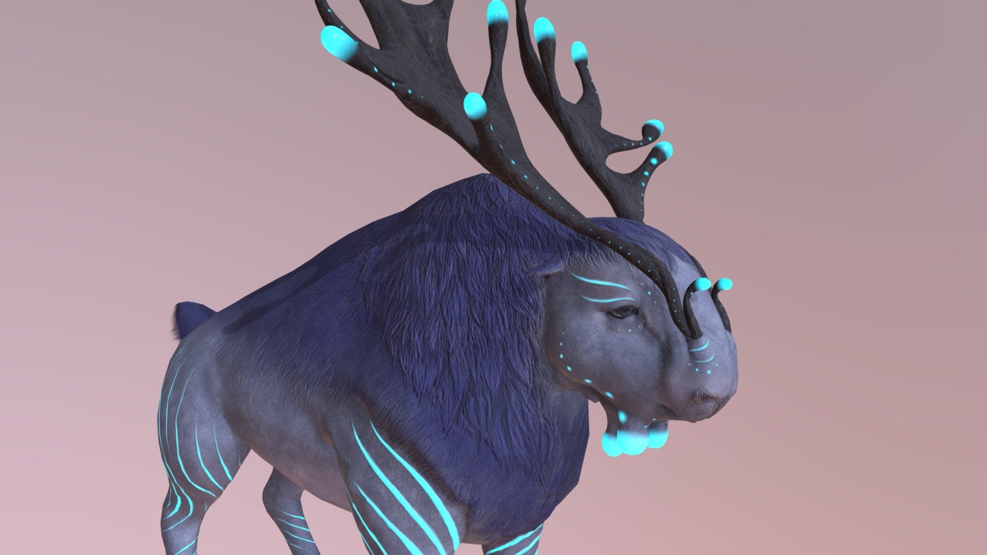 Rigged and animated game creature/asset/character
Alien Creature for Project Star Bounty.
The markings are a separate emission map, meaning they glow in the dark and can be adjusted.

The creature is an amalgamation of several other animals, have fun trying to figure out which ones!
