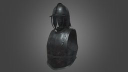 Harquebusier's Armour armor, soldier, army, cavalier, battle, english, cuirass, downloadable, freedownload, cromwell, cavalry, 17th-century, english-civil-war, early-modern, platearmor, helmet, war, zischagge, parliamentarians