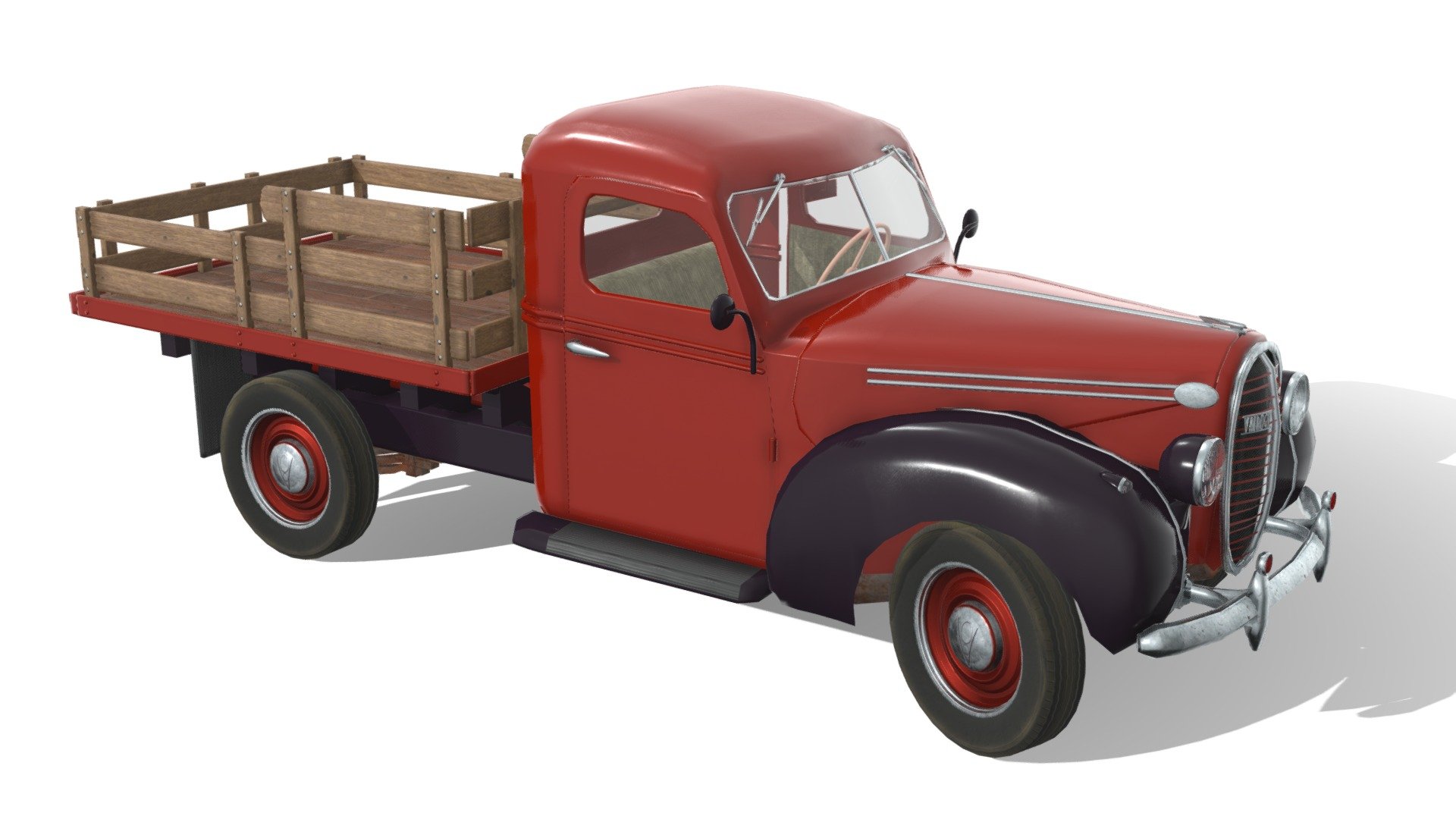 3D model of a 1938 ford variant I made, based on the Latvian made Vairogs line of vehicles. 
Originally made for my game project, but feel free to use it in your own!