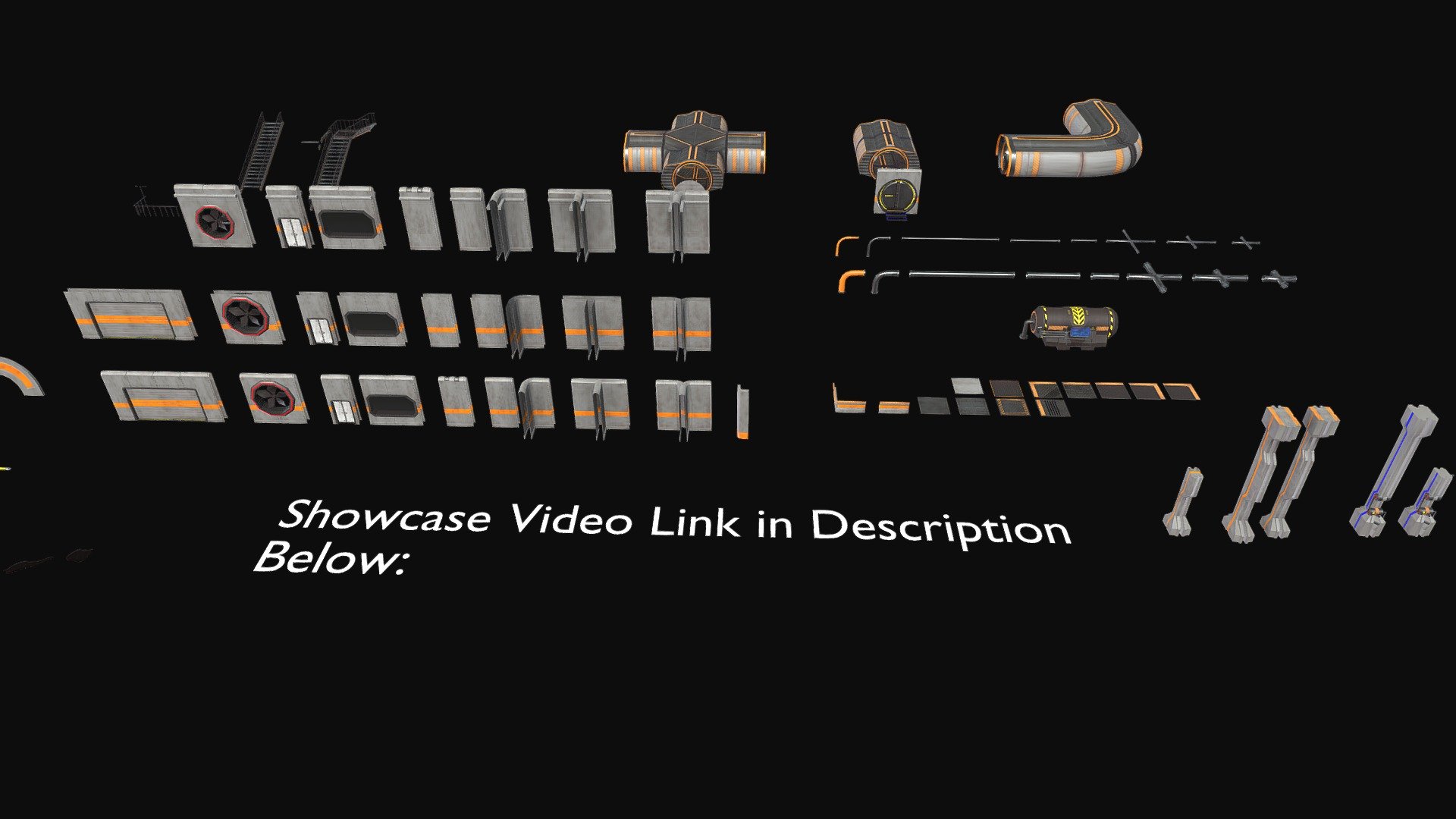 Video Link of what you can achieve with these pieces:
https://youtu.be/eJ0kitsGQm4




A great modular kit designed for you to create beautiful sci-fi interiors seamlessly.  

Snap wall pieces together to create rooms and corridors.

Use props to decorate your scene.

Great for concept artists, comic book illustration, Top Down and First Person Games.

Medium Poly model for low-Medium end computers and Medium - High end Mobile devices.

Need extra pieces:  Model your own setups and use the textures provided as a trim sheet to seamlessly blend them in.



Additional file contains textures and the blender file, with the demo scene used in the showcase video, to help familiarize yourself with how these elements were designed to work together.
