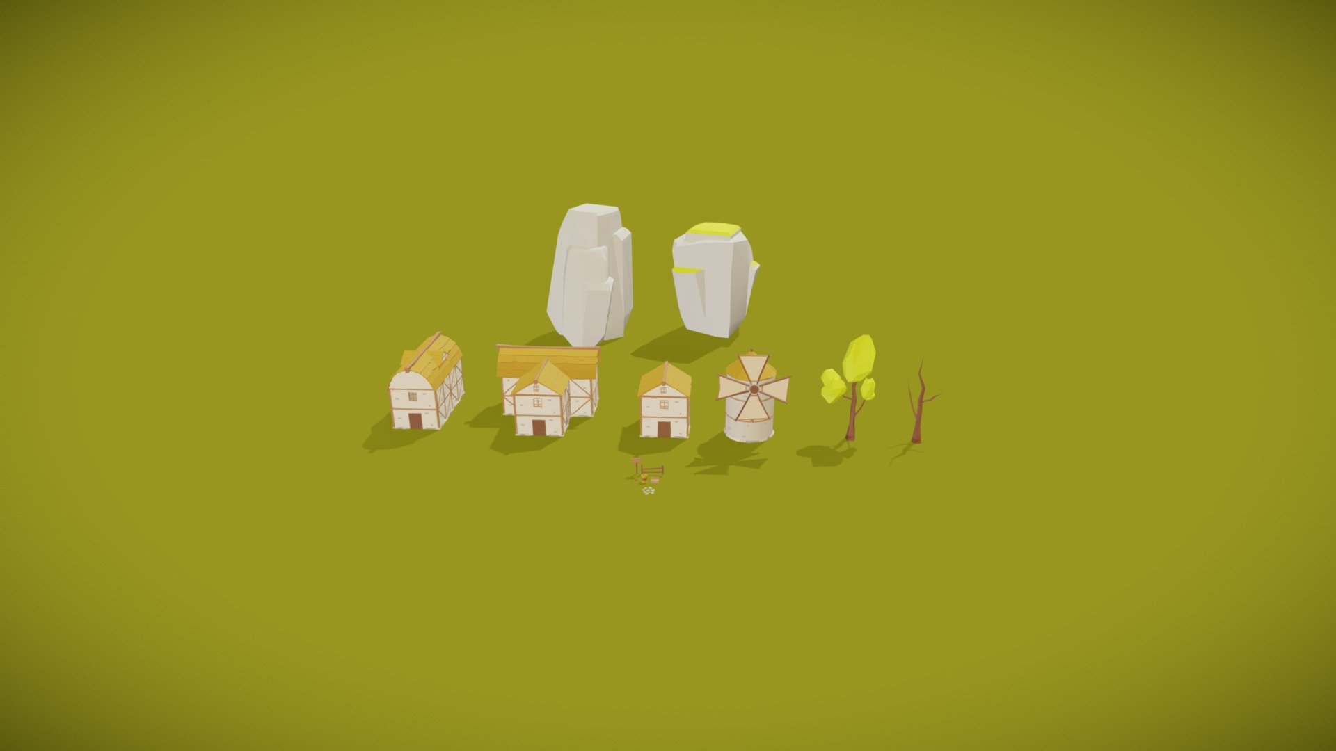 A small gesture for those who love to make games and those who are new to game making. Download and take the first steps to build your sweet little village.

I'm not skilled at level design :( But I designed an example level for you.
https://youtu.be/cAZbarxr5jE