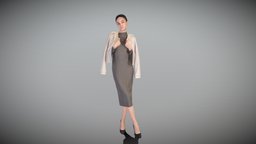 Elegant woman in dress and heels 455 office, style, archviz, scanning, people, standing, , fashion, jacket, business, young, dress, realistic, woman, smiling, beautiful, heels, elegant, ztl, pretty, attractive, highheels, vizualization, peoplescan, femalecharacter, -woman, businesswoman, photoscan, realitycapture, photogrammetry, lowpoly, scan, female, human, black, highpoly, scanpeople, redlips, officeworker, scanwoman, realityscan, mididress