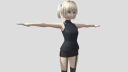 【Anime Character】Casual Female (V2/Unity 3D) japan, animegirl, animemodel, anime3d, animecharacter, japanese-style, vroid, unity, anime, japanese, casualwear, noai
