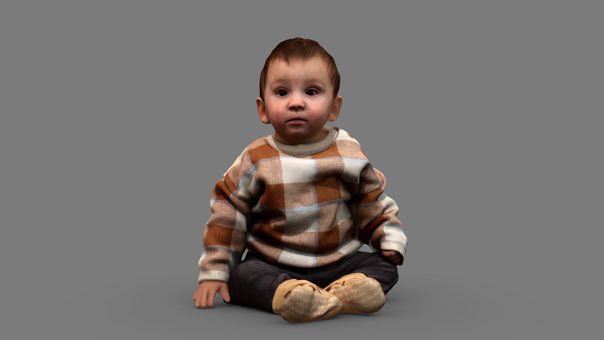 We present to you our 3D digital model of a baby, with precise details and textures that make it look so real that you will want to hug it. This 3D digital model will allow you to see the baby from any angle and customize her clothes and accessories with unique colors and designs.