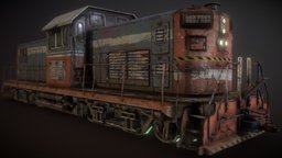 Train engine train, games, gamedev, game-asset, game-model, pbr-texturing, game, vehicle, gameart, gameasset, gamemodel, gameready