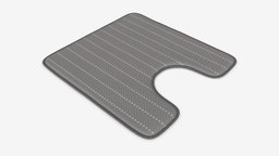 Toilet Bathroom Soft Rug bathroom, textile, bath, comfortable, floor, soft, gray, rug, carpet, braiding, mat, composite, 3d, texture, pbr, interior, material, light, sizal