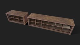 Tavern Counters bar, medieval, indoor, store, tavern, table, dirty, counter, sharpen, nail, medievalfantasyassets, wood