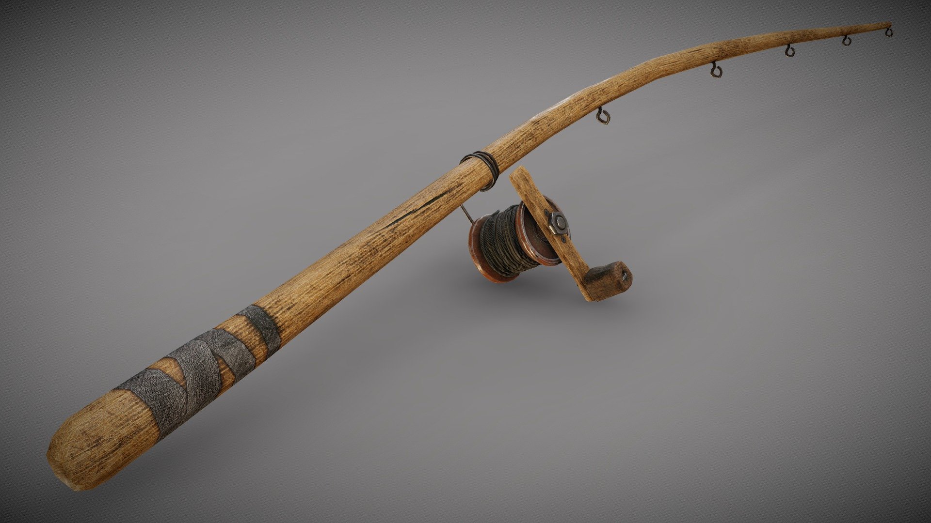 Simple wooden handmade fishing rod.\n\nIf you want to support the author, you can send donations to https://www.donationalerts.com/r/shedmon