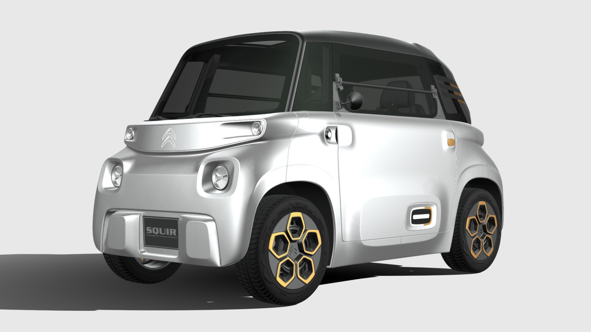 Citroen Ami 2021 - high detailed 3D model created by SQUIR team
