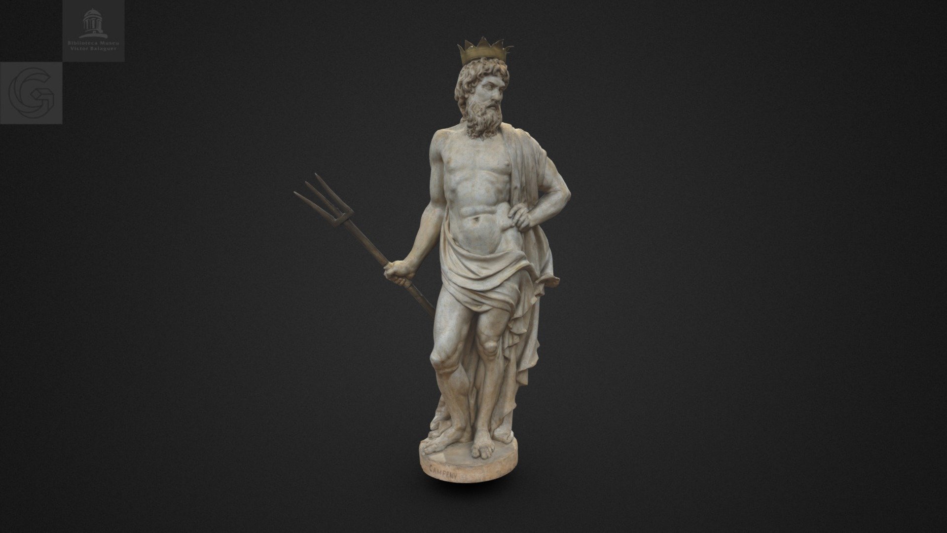 CAT Representació en guix del déu Neptú. Obra de Damià Campeny donada a la Biblioteca Museu Víctor Balaguer pel mateix autor l’any 1890.

ES Representación en yeso del dios Neptuno. Obra de Damià Campeny dada en la Biblioteca Museo Víctor Balaguer por el mismo autor en 1890.

EN EN. Plaster representation of the god Neptune. The work of Damià Campeny, it was donated to the Víctor Balaguer Library &amp; Museum by the author in 1890.

https://www.victorbalaguer.cat/

Model: Aleix Barberà. Textos: BMVB