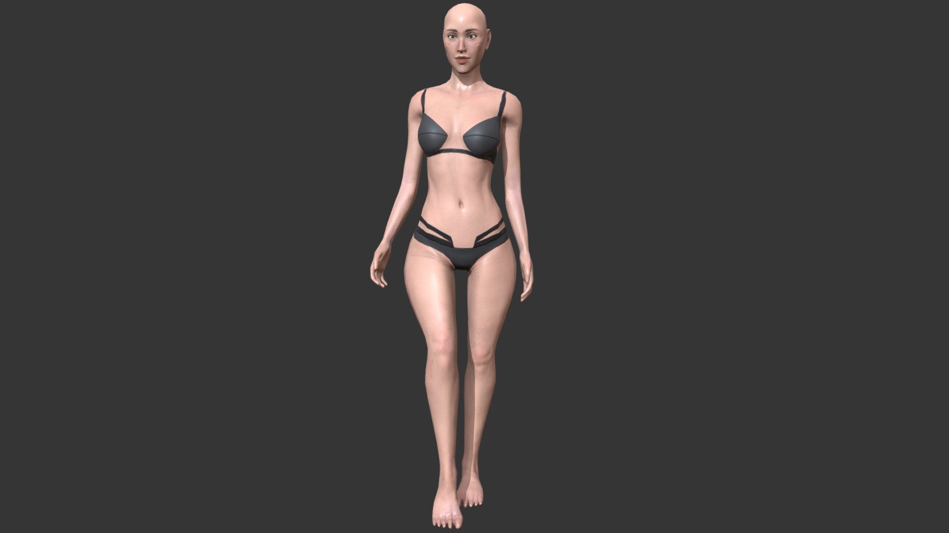 Cyberpunk 2077 themed game ready female character. Sculpted in Zbrush, Retopologized, rigged and posed in Maya. Textures were made with Substance Painter.