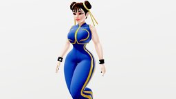 Chu-Li body, base, mesh, fighter, figure, videogame, fighting, original, capcom, type, woman, curvy, pretty, movement, thick, chun-li, thicc, character, modeling, cartoon, game, model, design, female, animation, animated, street, human, video, anime, rigged, lady