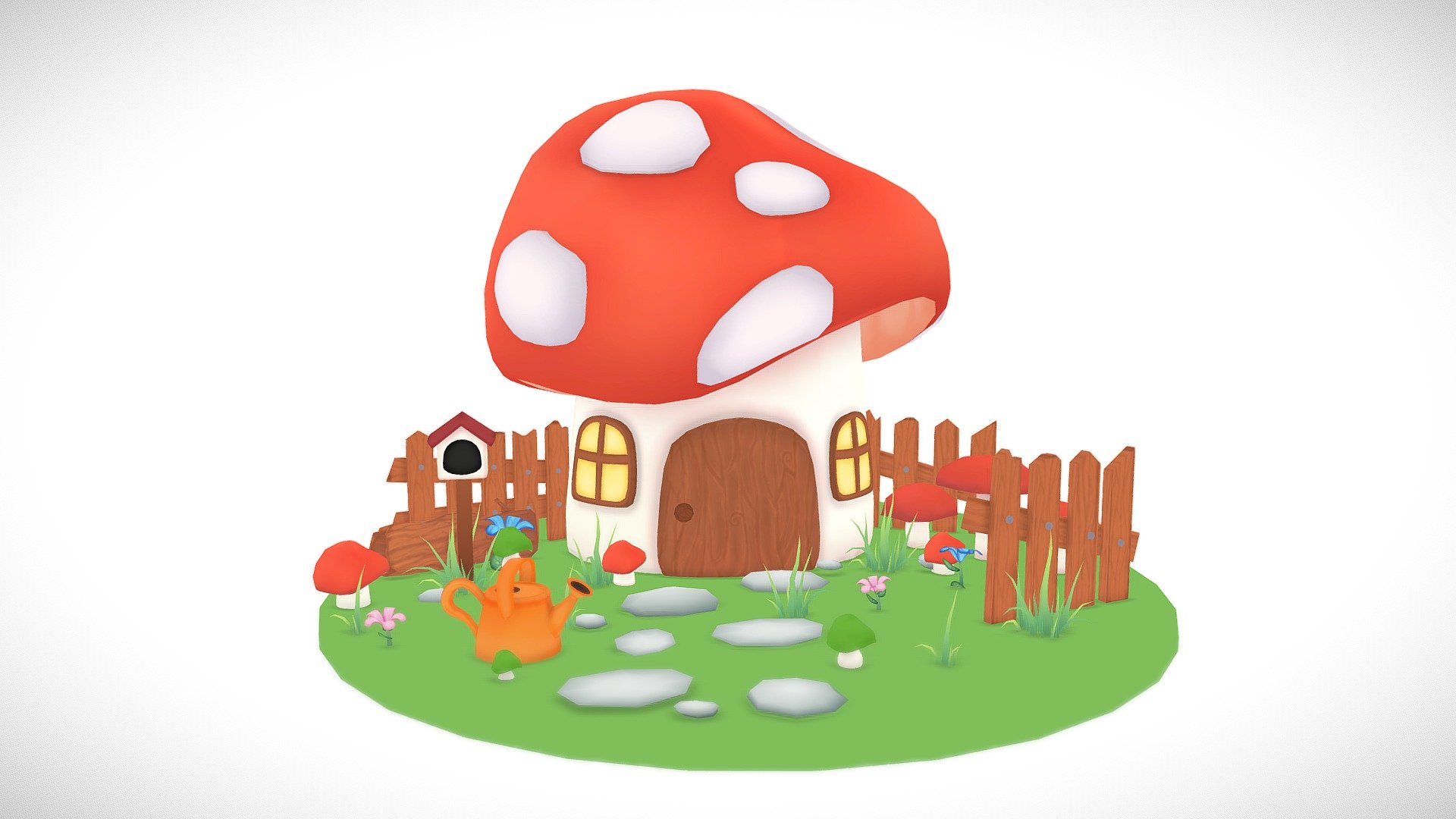 This is a combination of assets for a little project of mine!:)

Includes a mushroom house and a bunch of small assets I've made. <3