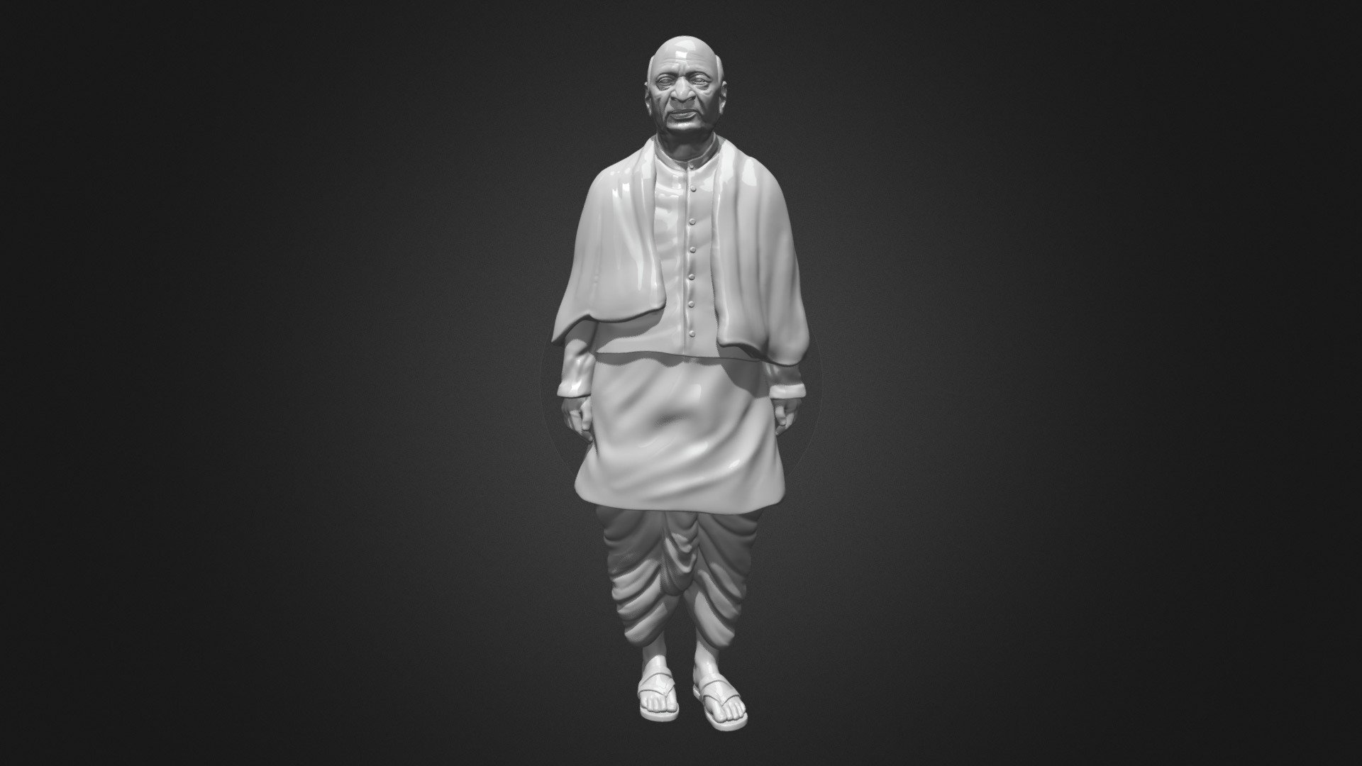 This is 3d printable model of Sardar Vallabhbhai Patel. It's world's tallest statue.