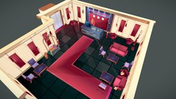 HOTEL LOBBY RECEPTION -  cartoon lowpoly assets room, sofa, plants, armchair, hotel, furniture, table, lobby, colors, elevator, luggage, waiting, motel, carpet, colorful, reception, receptionist, idle, valise, lighting, cartoon, asset, game, cool, lowpoly, chair, animation, reception-room