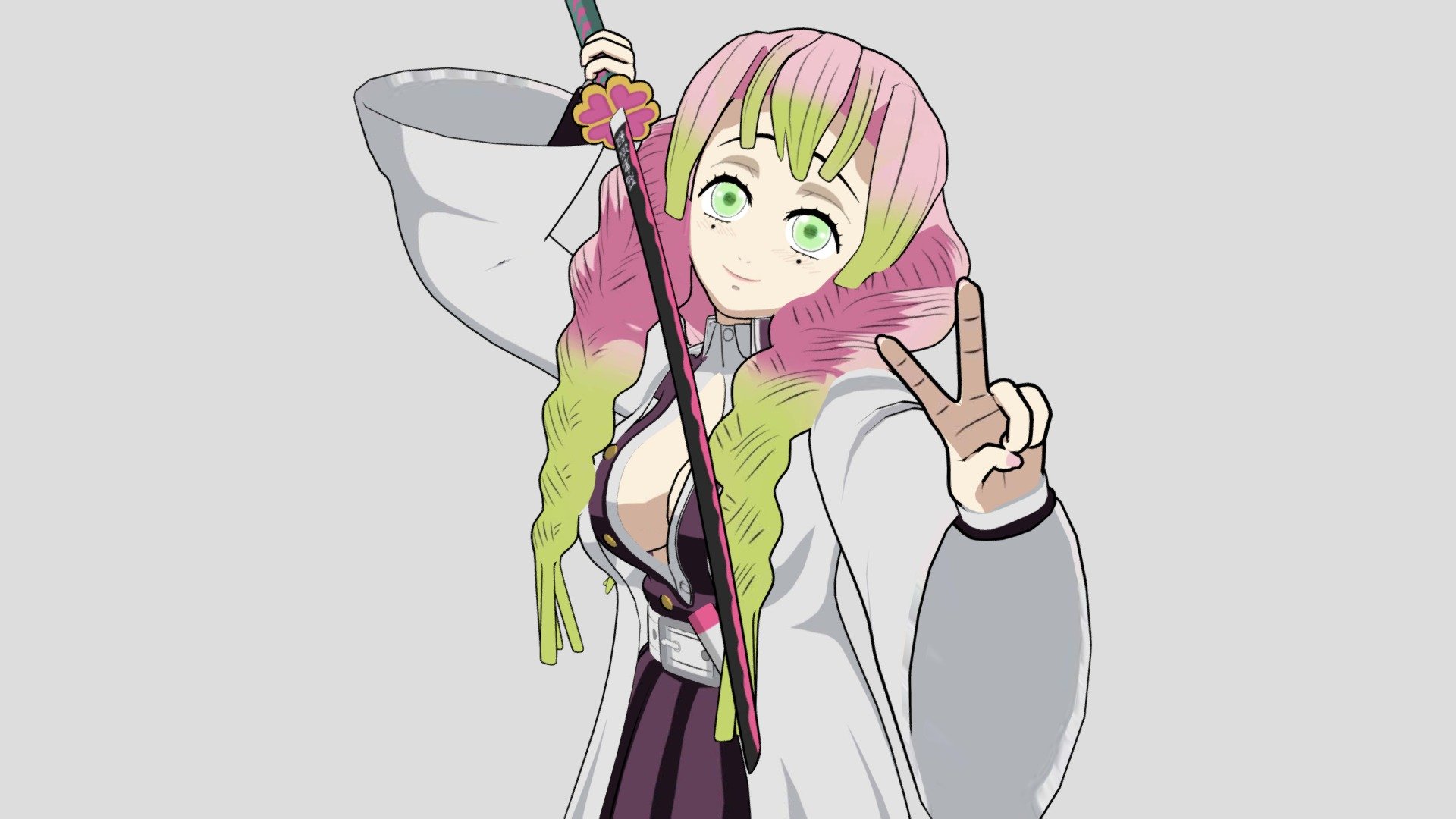 Model from Mitsuri Kanroji (Pillar of Love) from Demon Slayer (Kimetsu no Yaiba)