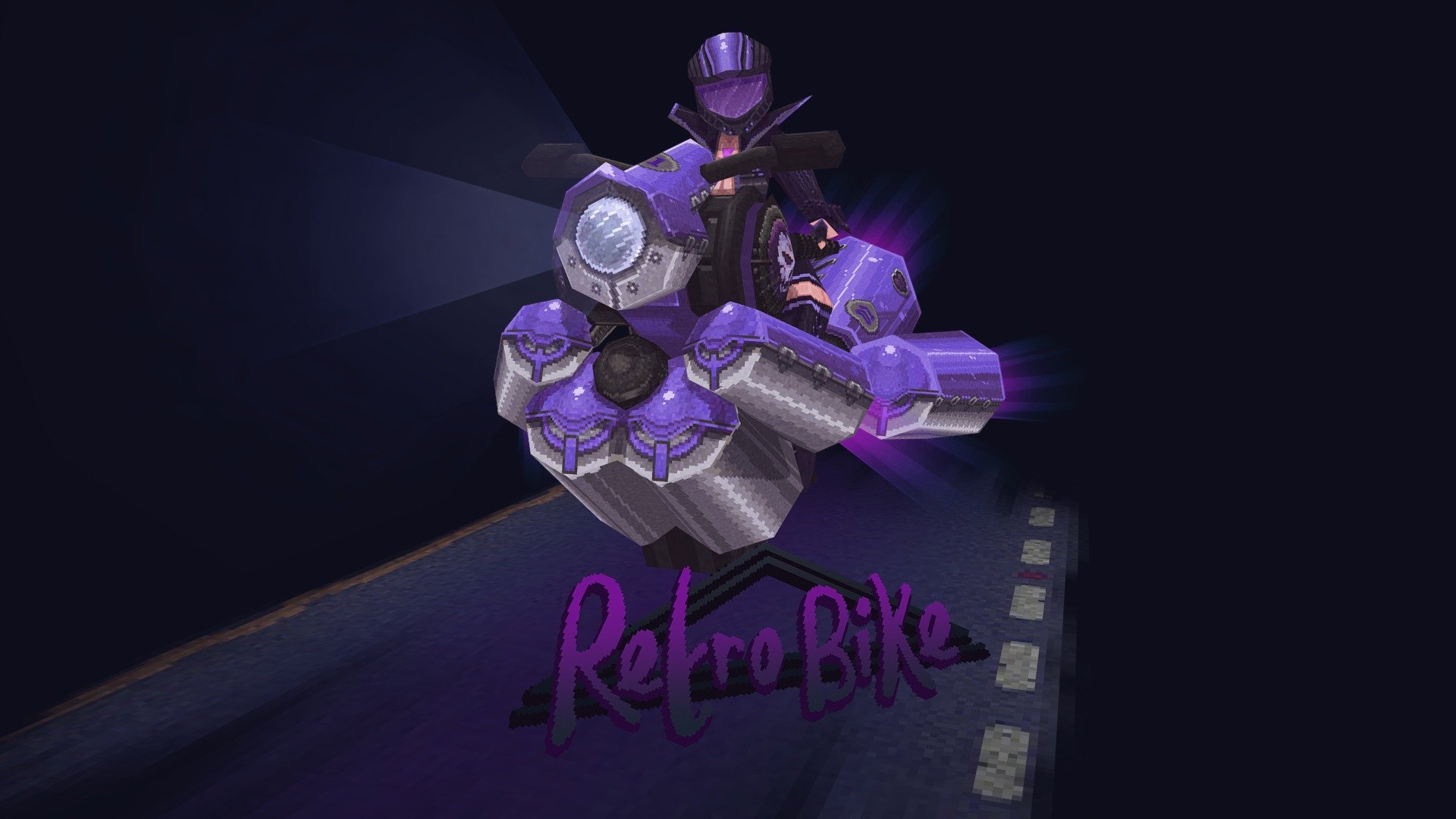 Retro Bike 
I made using Maya and hand painted the textures in Photoshop. I enjoyed making this as I just made it up as I went! 
I love pixel art! Let me know what you think!
I wanted to do something Pixel, retro and the character kind of just came as I was making the bike.